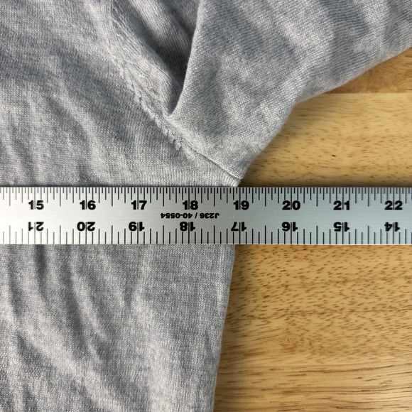 Collars & Co. Men's Medium Gray Merino Wool 1/4 Quarter Zip Pullover Sweater - Picture 5 of 7